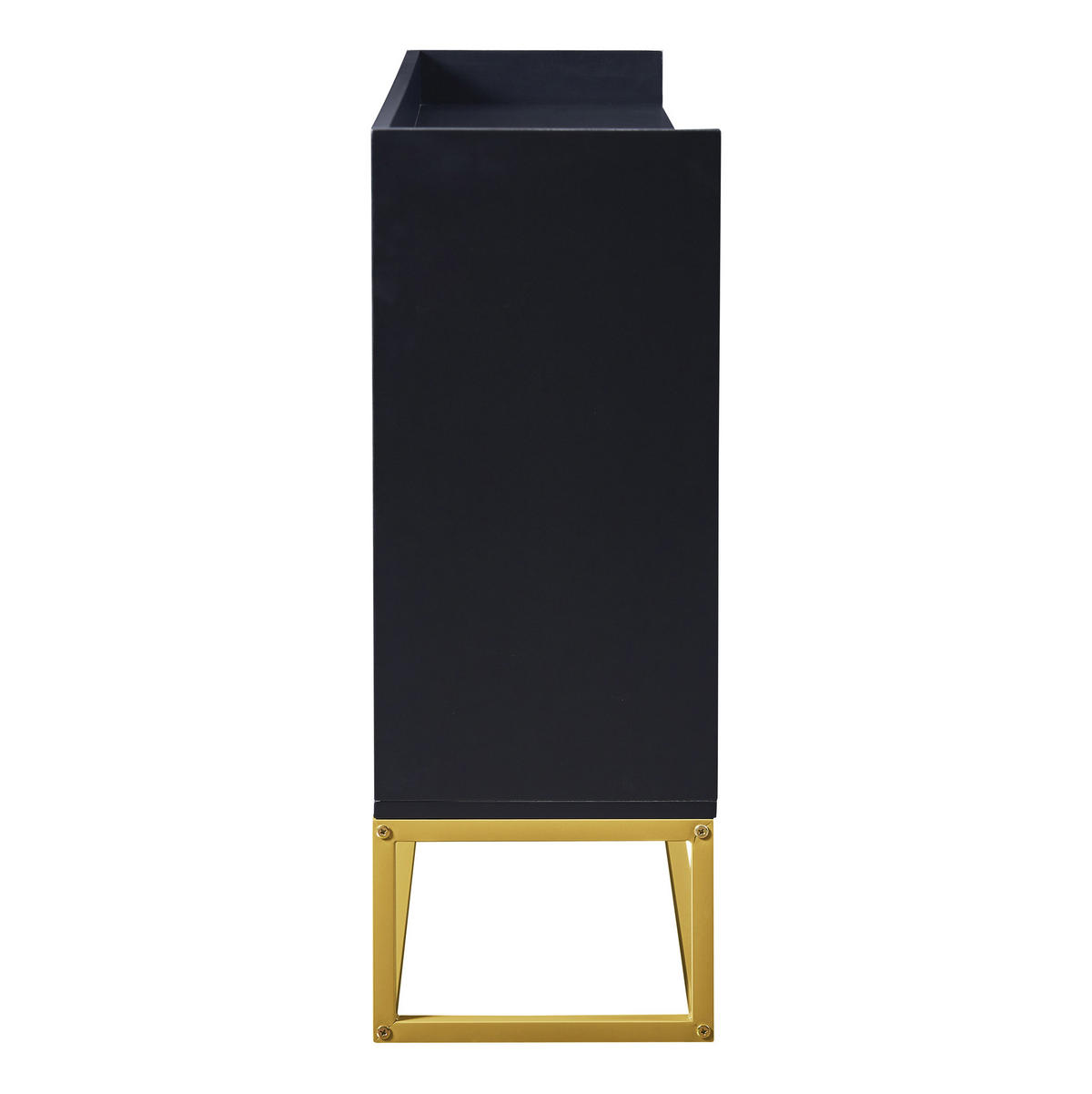 SIDEBOARD DE-38276 120/30/80 cm mit 4 Türen Schwarz - Schwarz, Holzwerkstoff (120/80/30cm) - ComfortXL