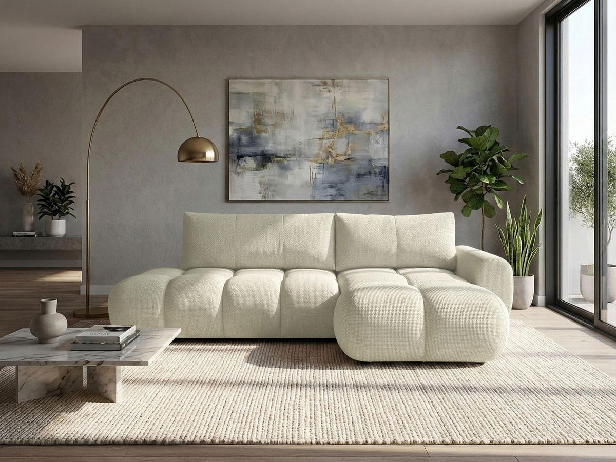 ECKSOFA Mitto O, Seite: Rechts - Beige/Schwarz, Holz/Kunststoff (285/172cm) - MIRJAN24