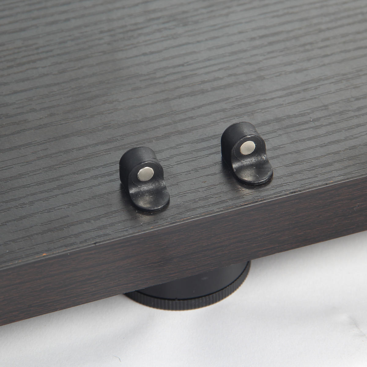 GLASVITRINE freistehend 2 Türen Schloss 4 Fächer schwarz - Schwarz, Holz (80/125/36cm) - LEBENLANG