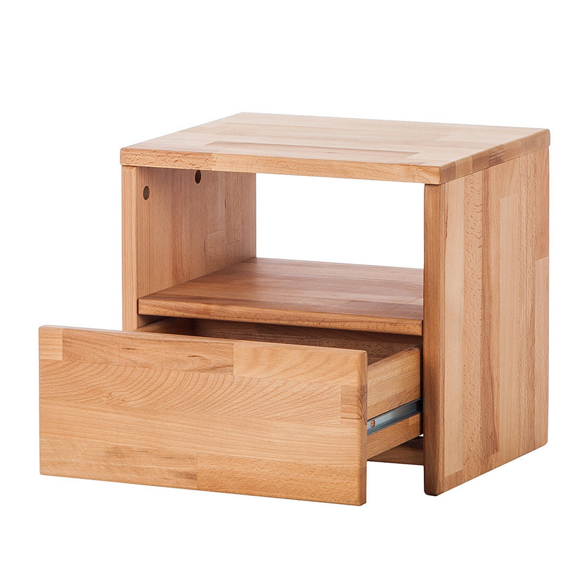 NACHTKOMMODE - Kernbuche massiv - geölt - Kernbuche, Holz (40/37/33cm) - home24