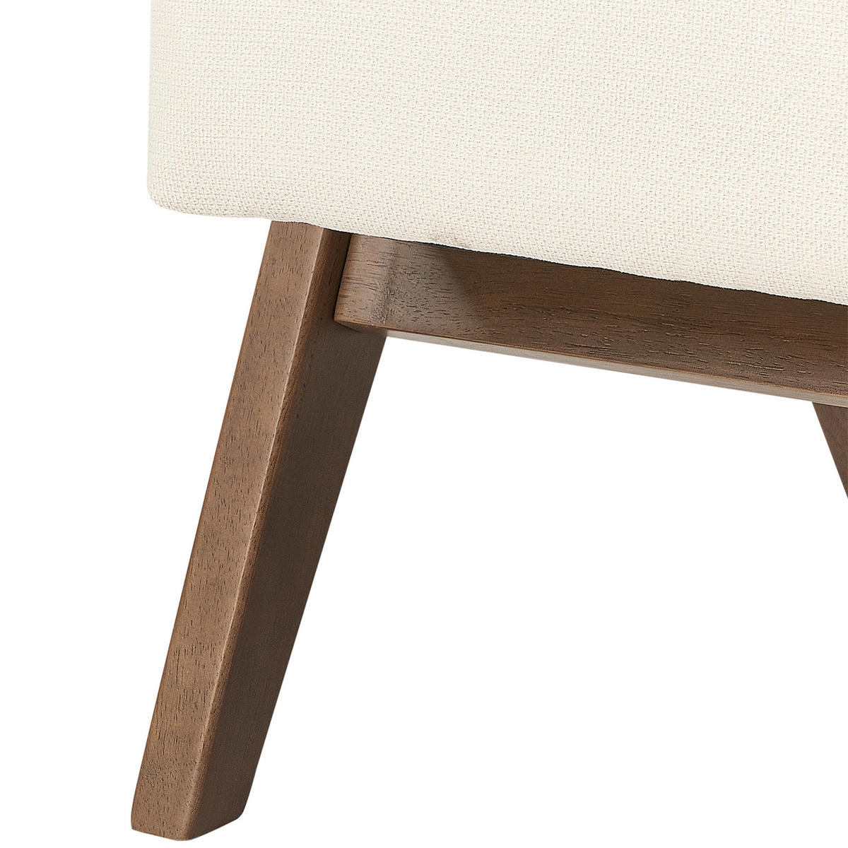 SESSEL Creme Evje - Beige/Dunkelbraun, Textil (65/81/57cm) - Beliani