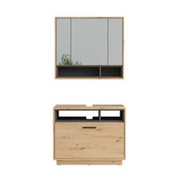 KOUPELNOVÝ NÁBYTEK Beatrice Dub Artisan/antracit - dub artisan, kompozitní dřevo (80/64/35cm) - Vicco