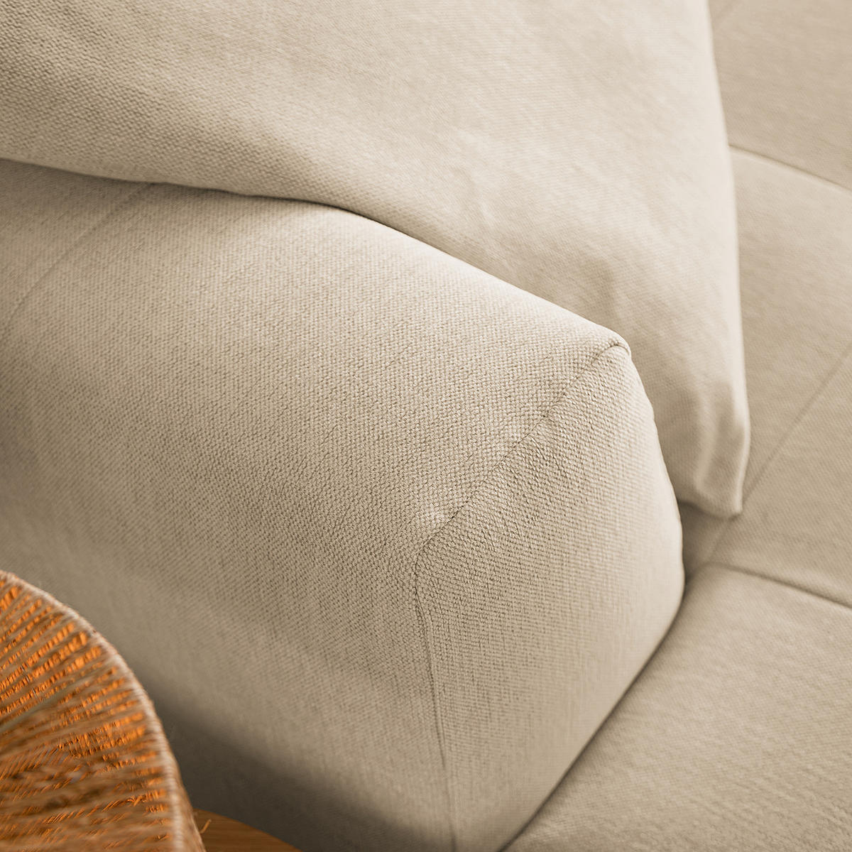 BIGSOFA - Beige/Schwarz, Holz/Kunststoff (270/72/93cm) - home24