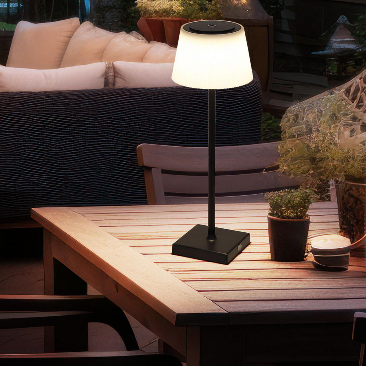 LED TISCHLEUCHTE Gregoir Weiß - Weiß, Metall (13.1/13.1/38cm) - Globo Lighting