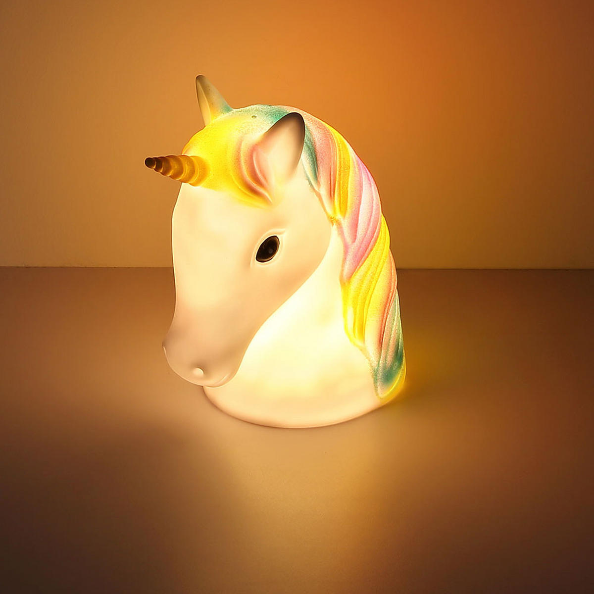 LED DEKOLAMPE Einhorn Bunt - Multicolor, Kunststoff (18/11/21cm) - Globo Lighting