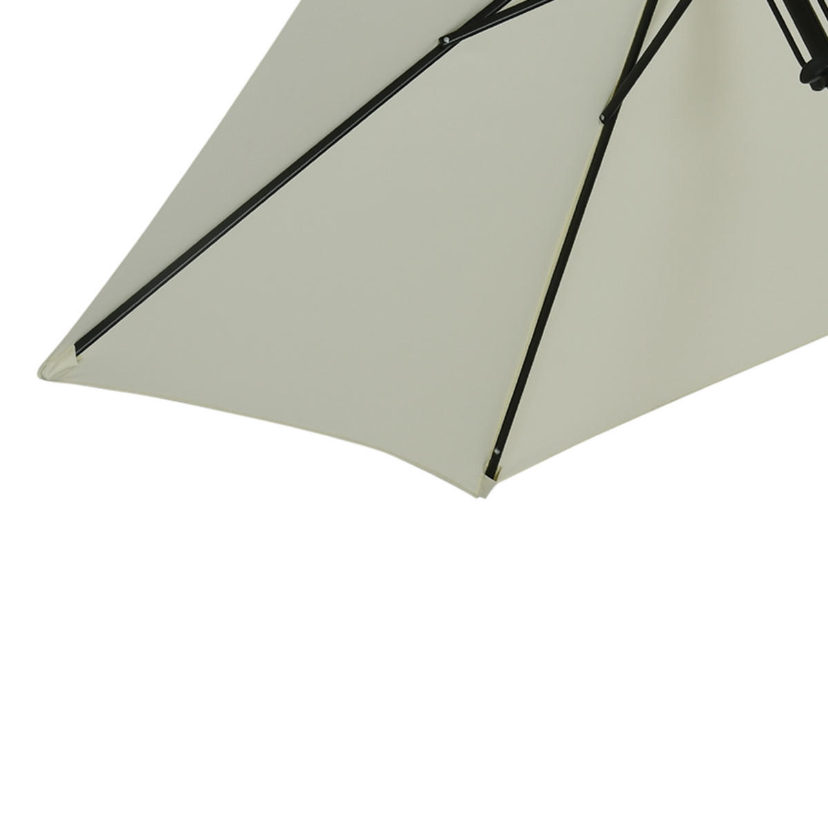 SONNENSCHIRM DE-11432 neigbar, Push-up, 6 Streben Hellgrau - Hellgrau, Textil (265/265cm) - ComfortXL