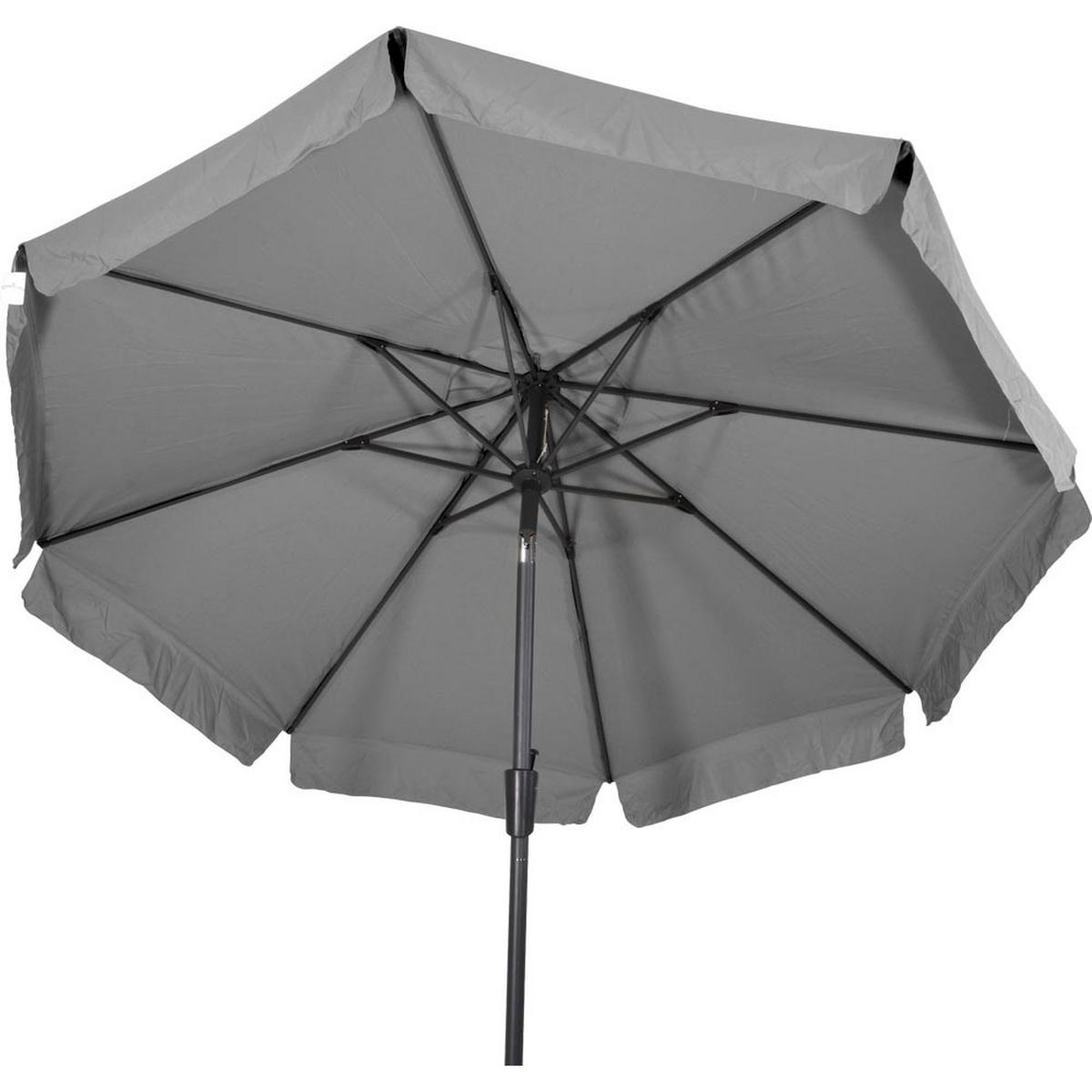 SONNENSCHIRM ZUM AUFKLAPPEN Libra - Grau - 300/300/ cm - Grau, Textil (300/300cm) - Lesli Living