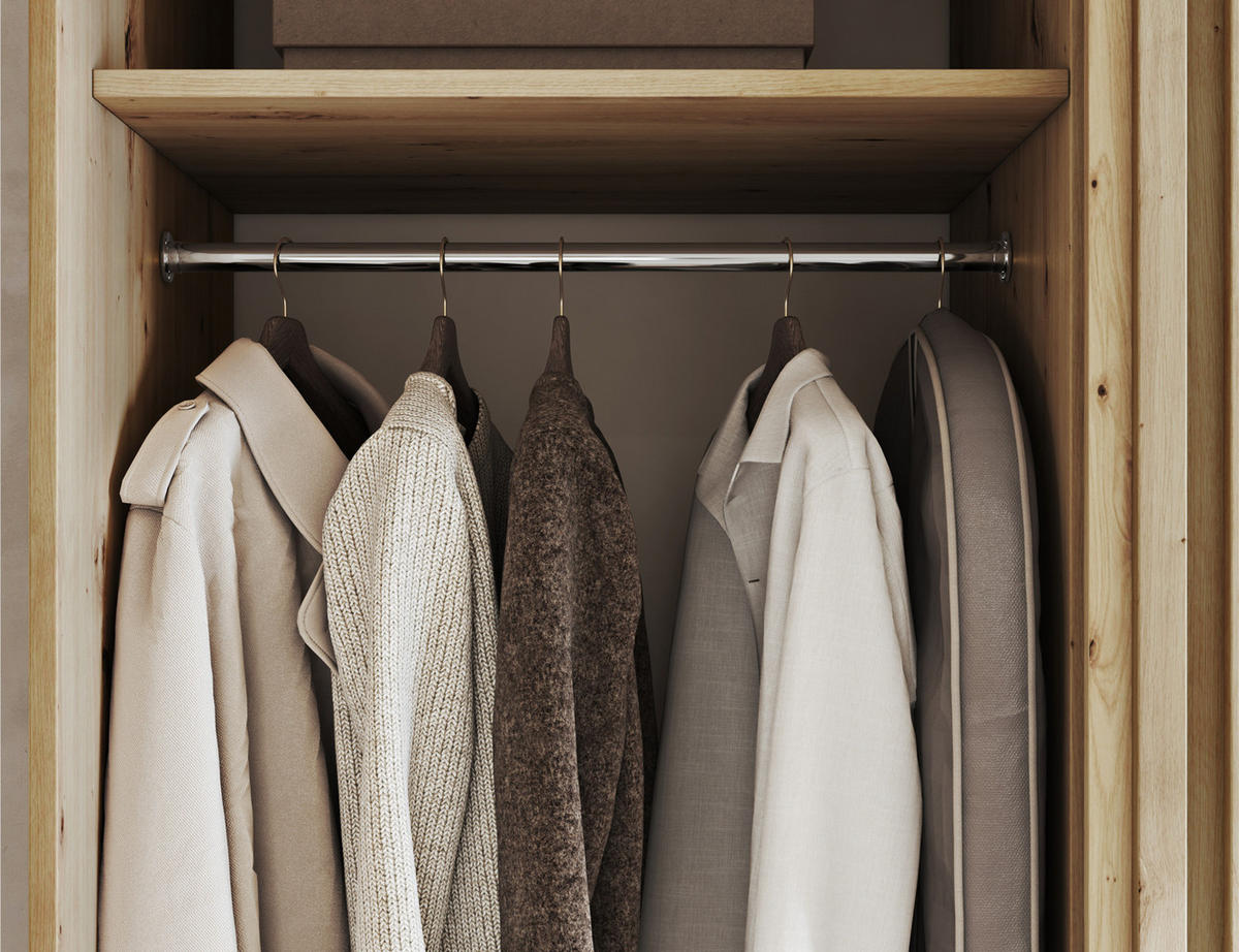 SCHIEBETÜRENSCHRANK - Schrank Yoga 120 mit Spiegel - Eiche Artisan - Schwarz/Eiche Artisan, Holzwerkstoff/Metall (120/204/60cm) - Möblo