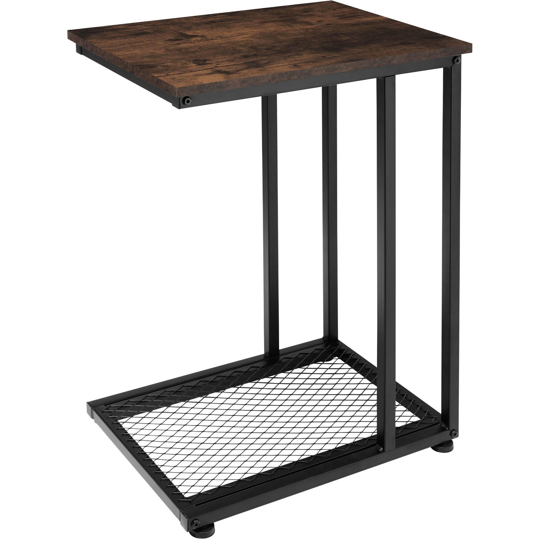 BEISTELLTISCH Eton,48 x 35 x 66 cm,Industrial Holz dunkel, rustikal - Rostfarben, Holz (48/35/66cm) - tectake