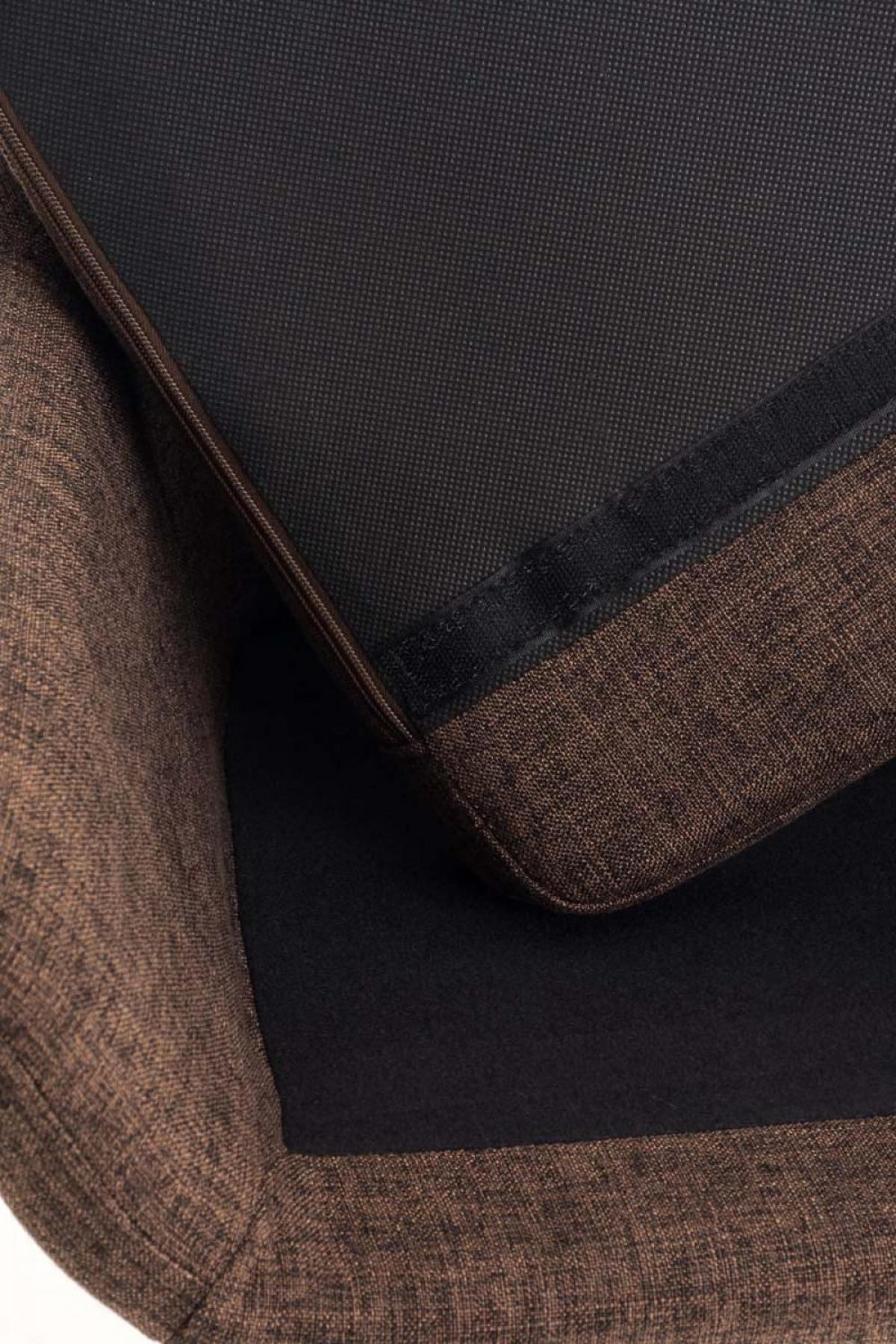 BARHOCKER 2er Set Stoff braun - Eukalyptusholzfarben/Braun, Holz/Textil (55/99/46cm) - CLP