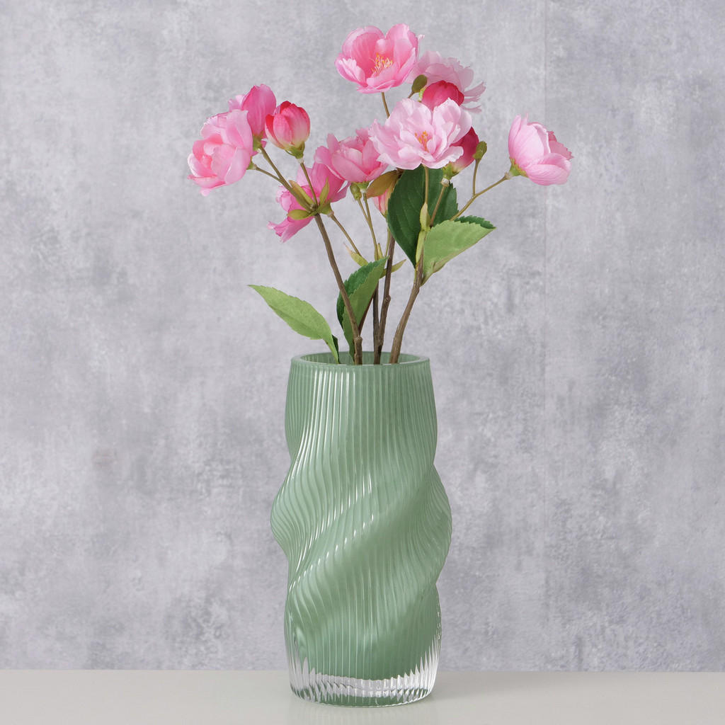 Thumbnail - Boltze Home Vase, Grün, Glas, 18.7 cm, Dekoration, Vasen, Glasvasen