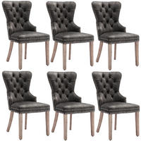 STUHL-SET DE-35903 6 Stück mit Türklopfer-Design Grau - Grau, Holzwerkstoff (61/95/53.5cm) - ComfortXL
