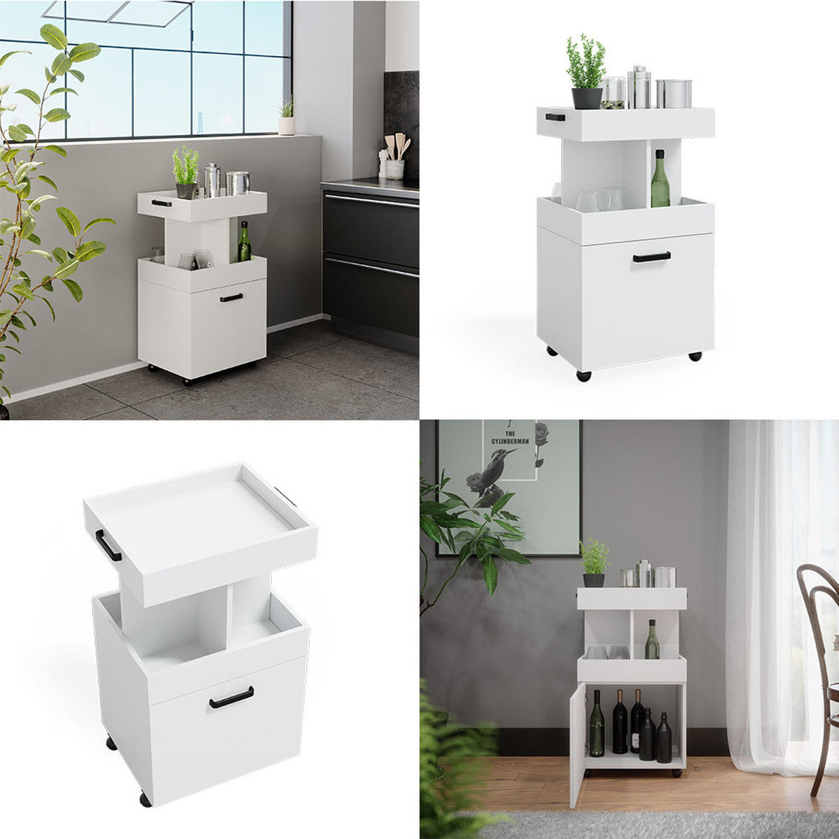 PŘESOUVÁNÍ SKŘÍŇ Kamber Bílá - bílá, kompozitní dřevo (50/88.6/41cm) - Vicco