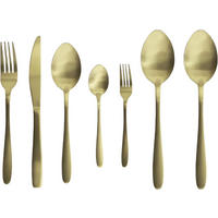 BESTECKSET - Gold - 42 Teile / 8 Personen - Silberfarben, Metall - Studio Tavola