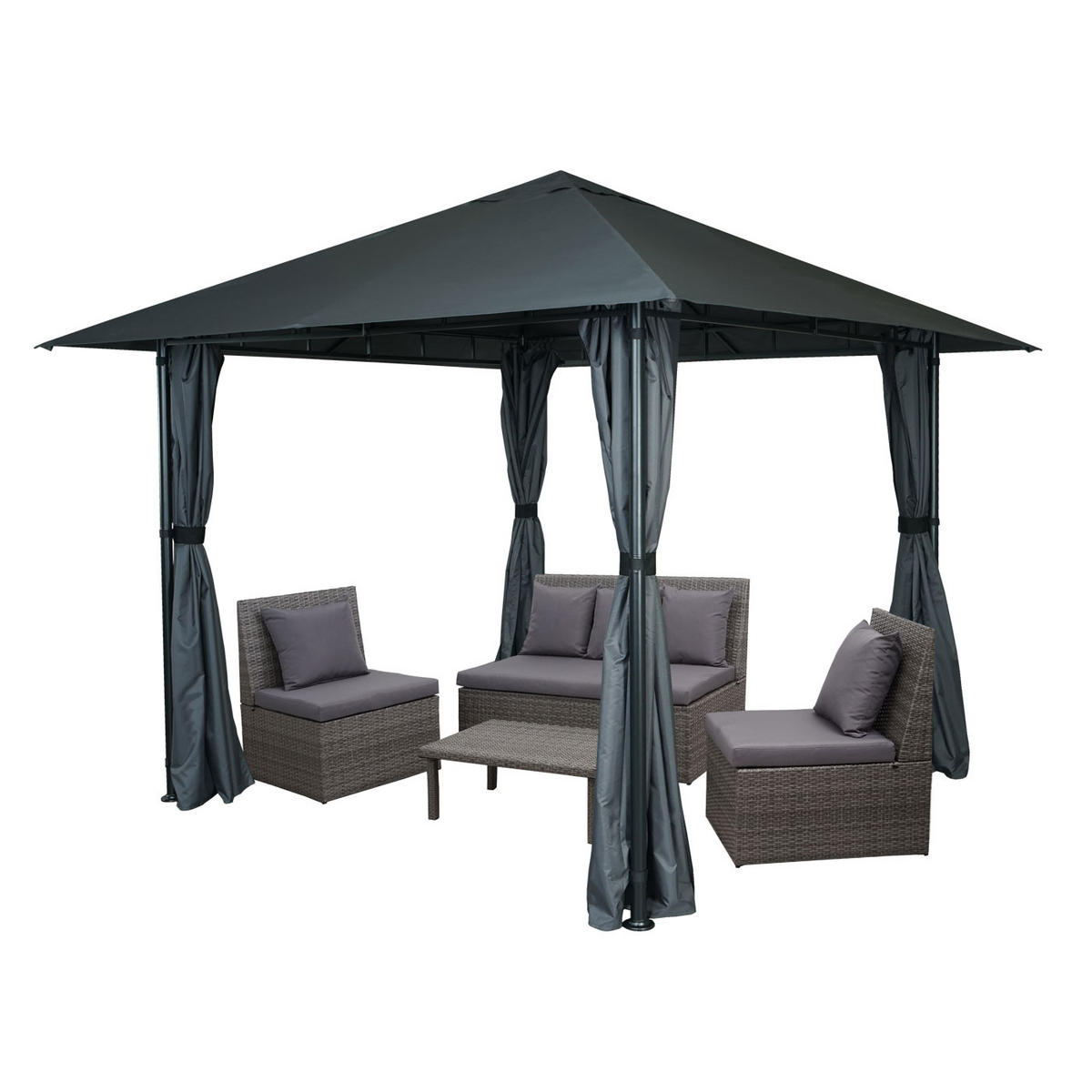 PERGOLA anthrazit - Anthrazit, Textil (300/255/300cm) - MCW
