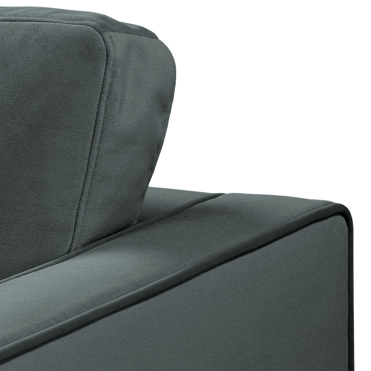 SESSEL - Samt - Dunkelbraun/Anthrazit, Birkenholz/Textil (90/80/86cm) - home24