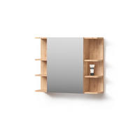 BADSPIEGELSCHRANK Fucino Eiche 79.6 x 64 cm - Eichefarben/Sonoma Eiche, Holzwerkstoff (79.6/64/21.2cm) - Livinity®