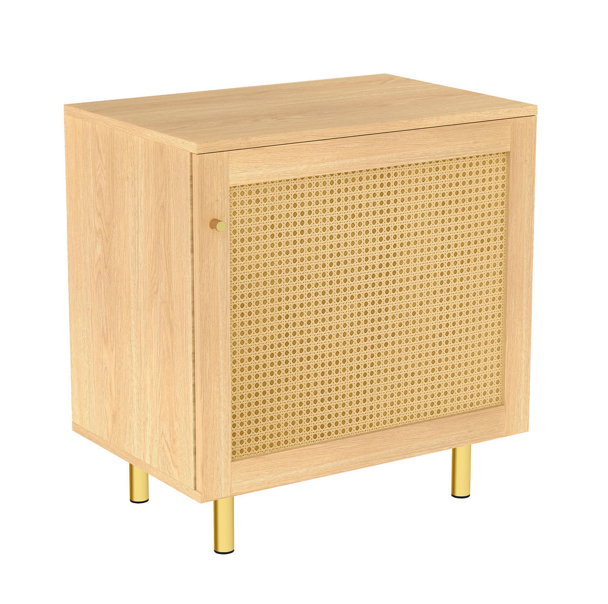 SIDEBOARD 60/63/40 cm Natur aus MDF mit Rattangeflecht - Naturfarben, Holzwerkstoff (40/63/60cm) - OKMYHOME