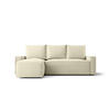 ECKSOFA mit Schlaffunktion SAVIO Quelle 02 Links - Ecru, Textil (232/140cm) - Bedante