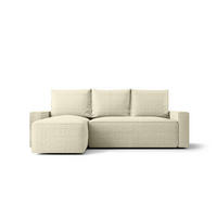 ECKSOFA mit Schlaffunktion SAVIO Quelle 02 Links - Ecru, Textil (232/140cm) - Bedante