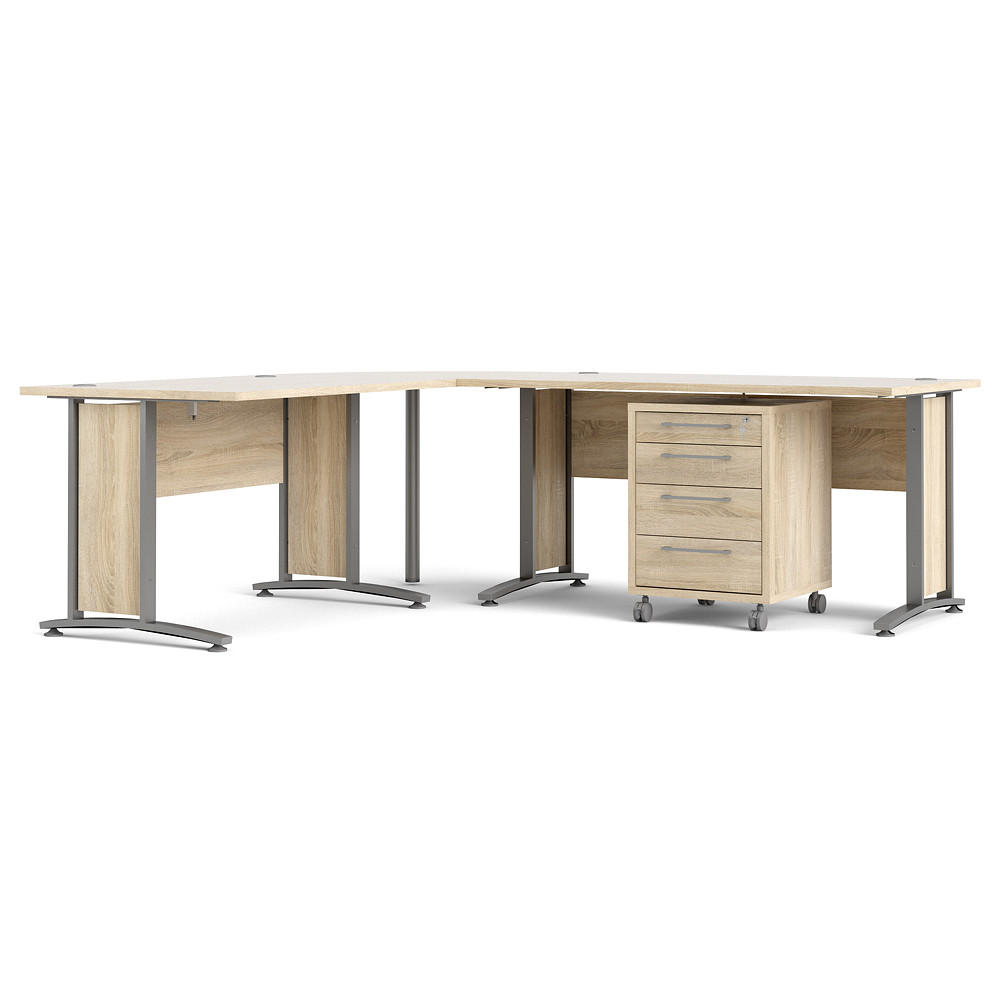 ECKSCHREIBTISCH Eiche Dekor - Eiche Wotan, Holzwerkstoff (230/200/75cm) - ebuy24