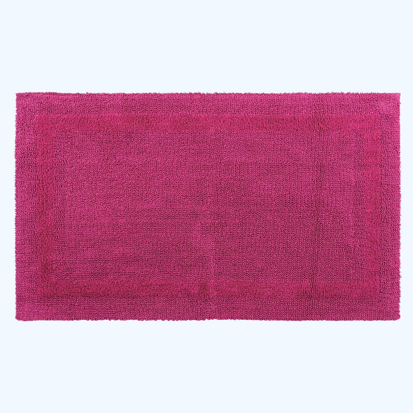 BADEMATTE 50/80 cm, 100% Baumwolle, wendbar - Magenta, Textil (50/80cm) - Homescapes