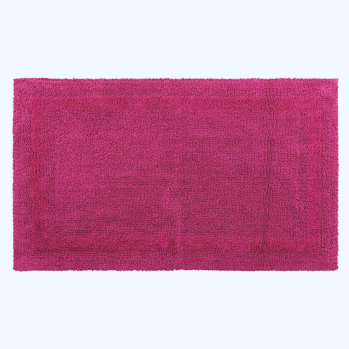 BADGARNITUR 2-tlg. Badematte & WC-Vorleger, 100% Baumwolle - Magenta, Textil (80/50cm) - Homescapes
