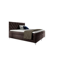 BOXBETT Ambre In überlänge - Dunkelbraun, Holzwerkstoff/Textil (140/220cm) - Fun Möbel