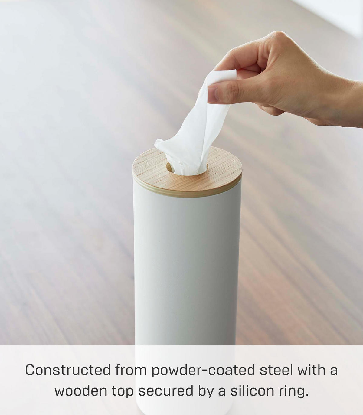 KOSMETIKTUCHSPENDER Rin 5982 weiß 23,8x9,2x9,2 cm - Braun, Metall (9.19/23.8/9.19cm) - Yamazaki