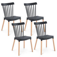 ESSZIMMERSTUHL RAVI 4er-Set schwarz - Schwarz, Kunststoff (43/79/54cm) - IDIMEX