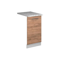 GESCHIRRSPÜLBLENDE Fame-Line Goldkraft Eiche 45 cm , AP Marmor - Honigeiche/Weiß, Holzwerkstoff (45/81.8/1.6cm) - Vicco