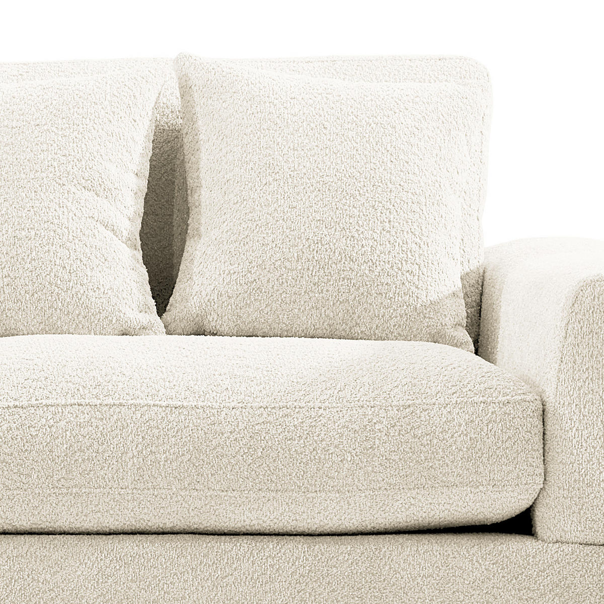 3-SITZER SOFA - Weiß, Textil (243/92/103cm) - home24