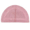 BADEMATTE halbrund 50/80 cm, 100% Baumwolle, wendbar - Rosa, Textil (50/80cm) - Homescapes