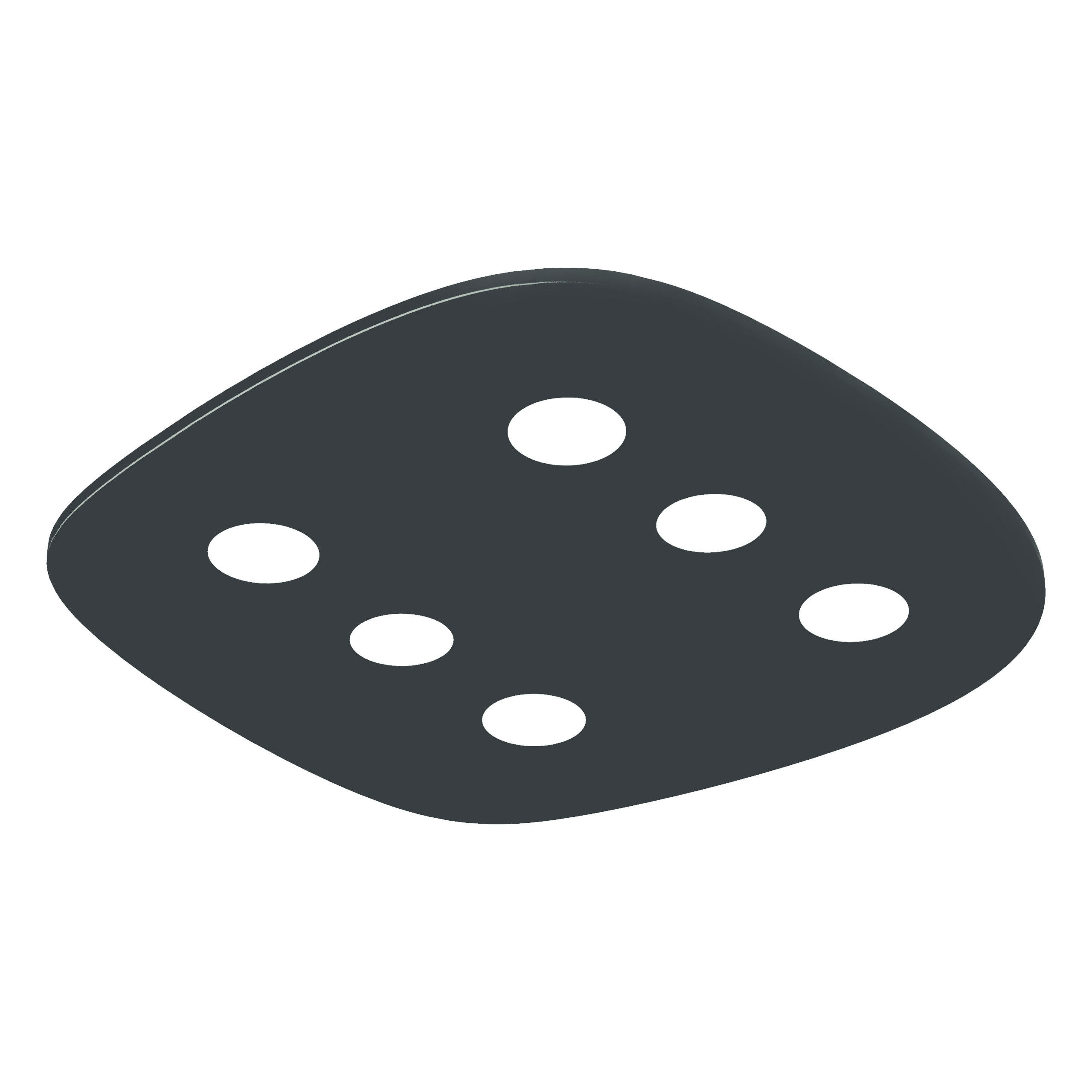 DECKENLEUCHTE - Anthrazit, Metall (40/55/4cm) - Lumicom