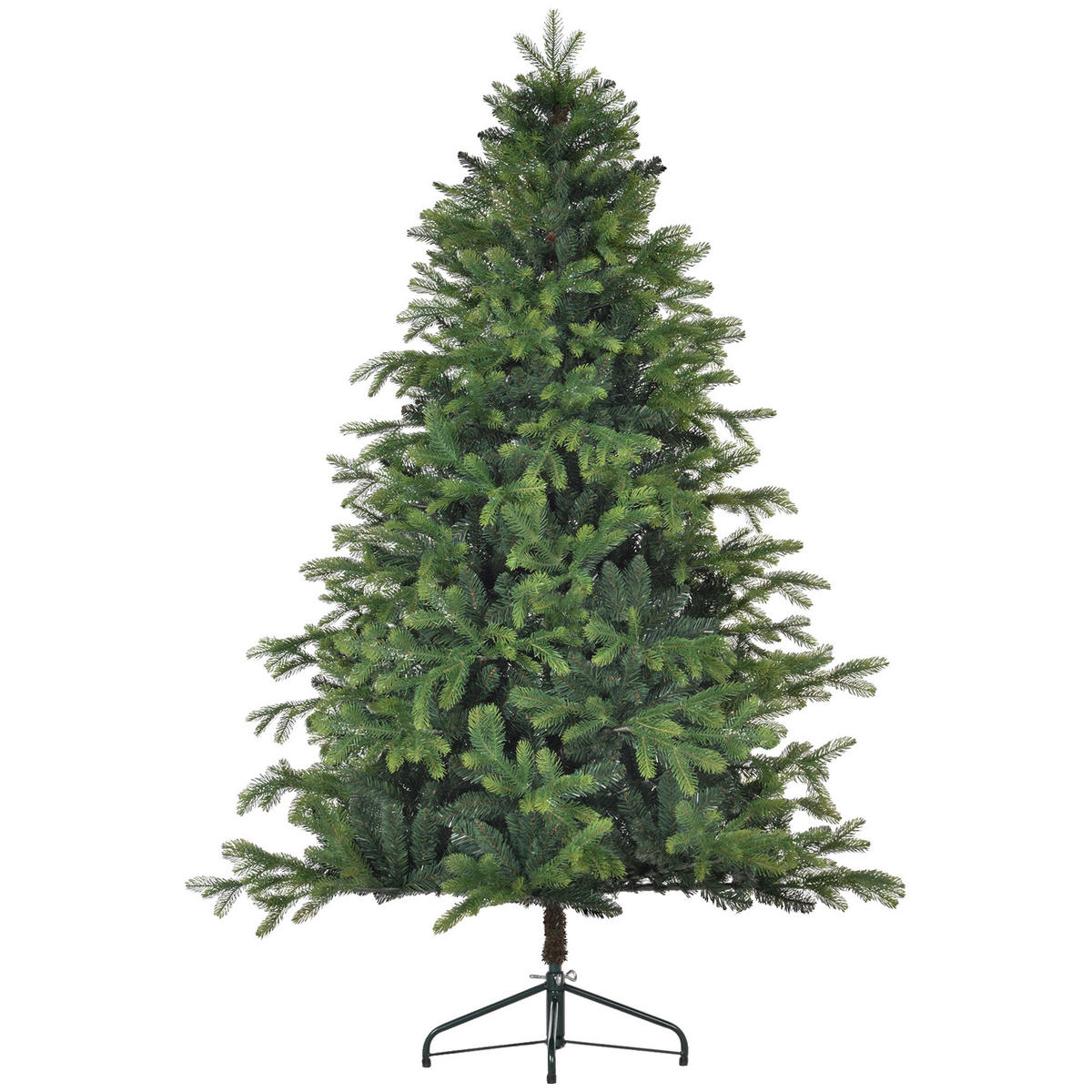 KÜNSTLICHER Weihnachtsbaum, 183 cm Christbaum mit 1700 Spitzen für Weihnachten - Grün, Kunststoff (183cm) - HOMCOM