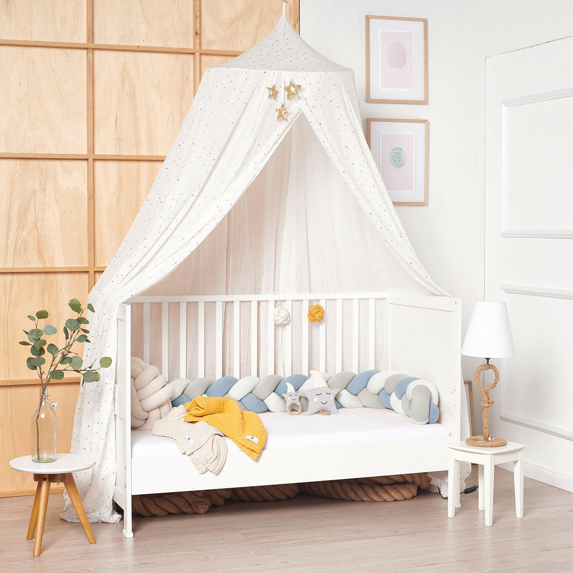 BETTSCHLANGE geflochten Trio Hellblau - Hellblau, Textil (17/200cm) - nordic coast company