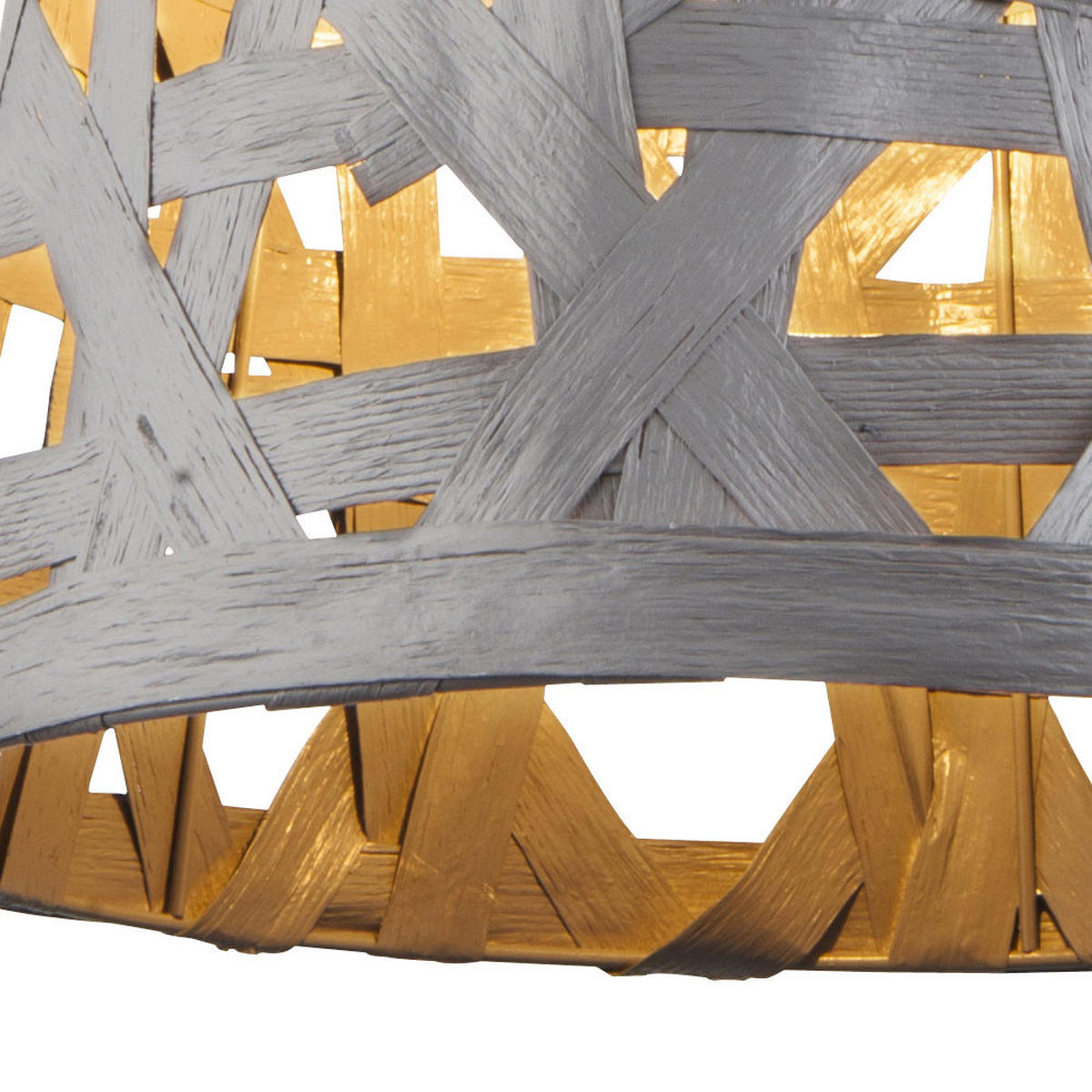 HÄNGELEUCHTE SALVADOR Textil Grau - Grau, Metall (35/35/144cm) - Globo Lighting