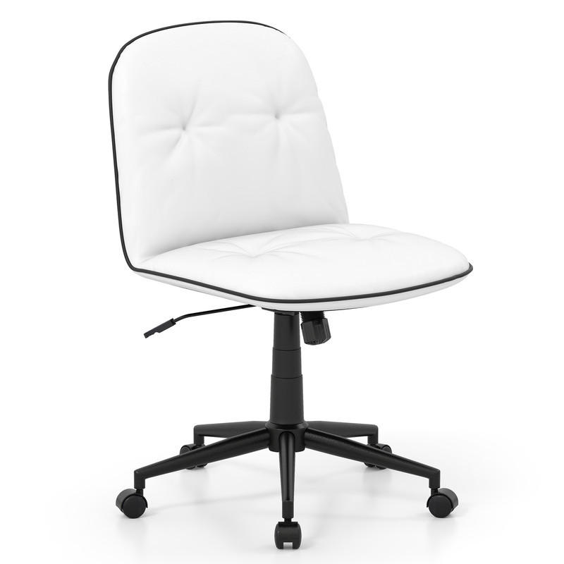 Costway Bürostuhl Weiß 63x84.5x63 cm