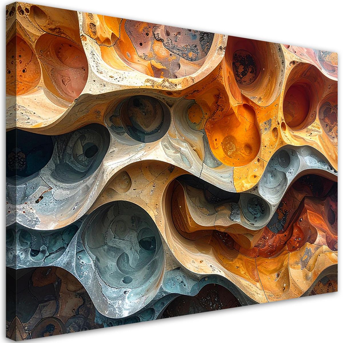 LEINWANDBILD 3D und geometrisch 60x40cm - Multicolor, Textil (60/40cm) - Feeby