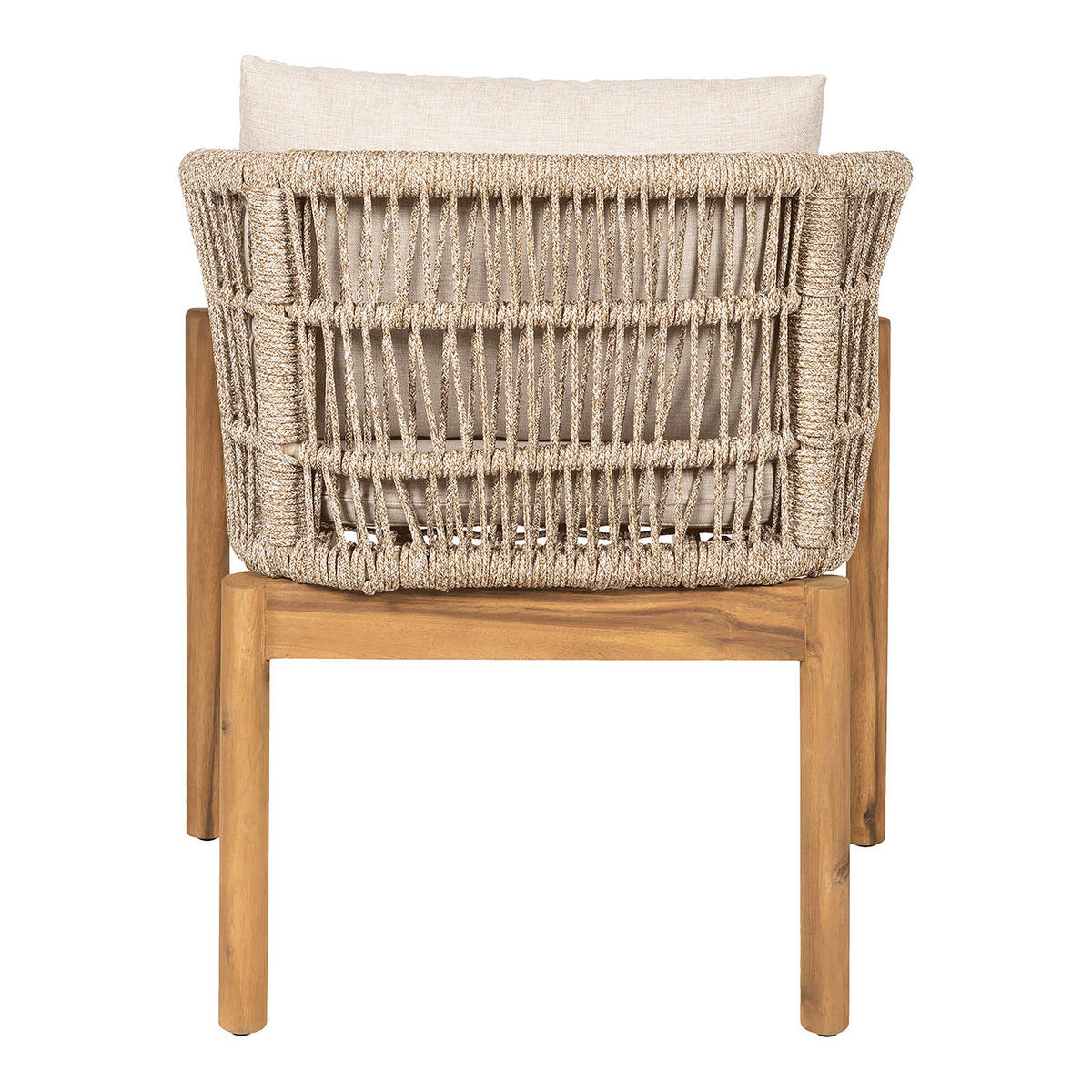 LOUNGESESSEL - 2er-Set - Beige / Braun - Polyester - Stahl - 65 x 71 x 65 cm - Beige/Braun, Holz/Textil (65/71/65cm) - home24