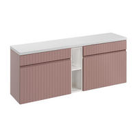 BADMÖBEL-SET 4 Teile - Iconic Rose I BM230 in Antique Rose/Weiß - Rosa/Weiß, Holz (180/46/46cm)