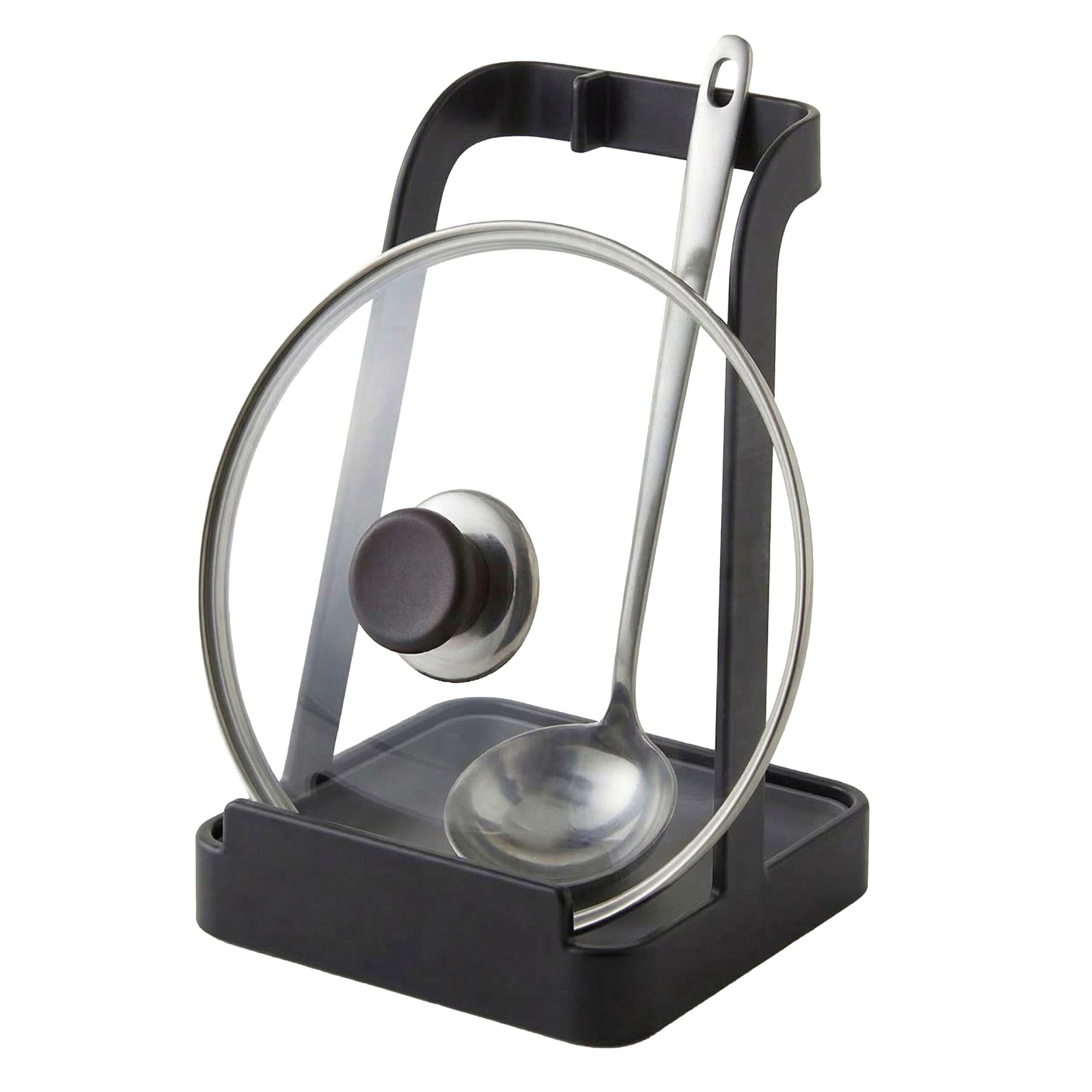 KOCHLÖFFEL-STÄNDER - Schwarz, Kunststoff/Metall (10/15/10cm) - Relaxdays
