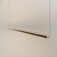 LED-HÄNGELAMPE Ranya Gold/Rauch 160cm - Goldfarben/Grau, Glas (160/7/7cm) - s.luce