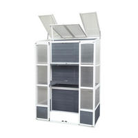 GEWÄCHSHAUS YANA GREEN - Grau - Grau, Holz (74/198/135cm)