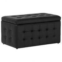 TRUHENBANK Michigan 42/72/40 cm - Schwarz, Kunststoff (72/40/42cm) - Beliani