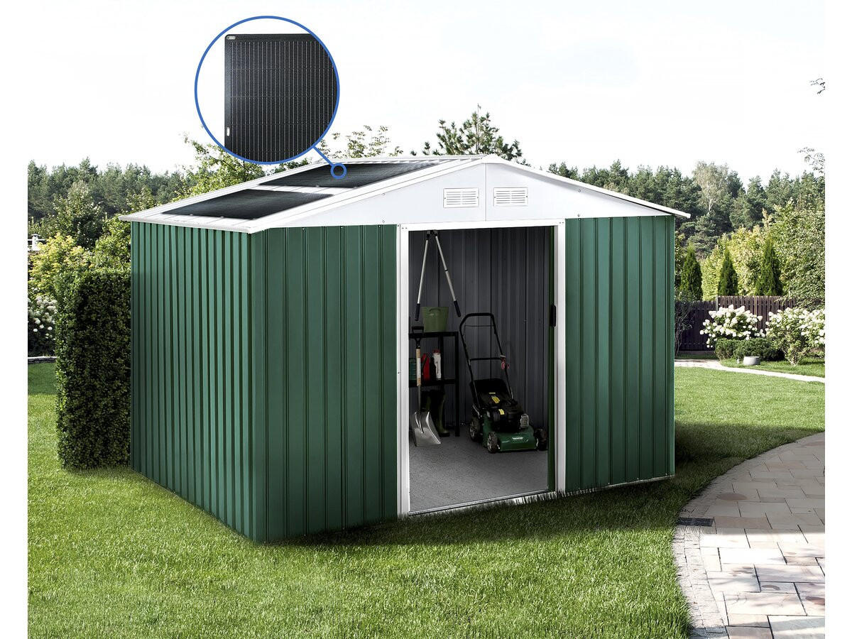 METALL-GARTENHAUS rosas Grün - Grün, Metall (267/165/245cm) - Habitat Garten