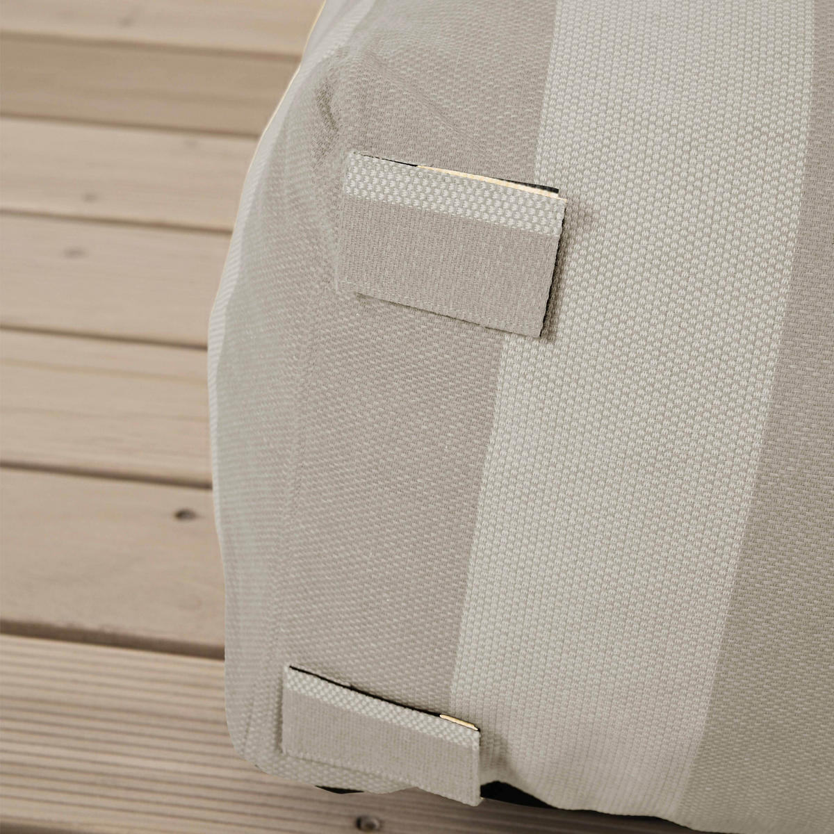 GARTENSOFA mit 4 Sitzplätzen, Beigefarbe - Beige, Textil - Oviala