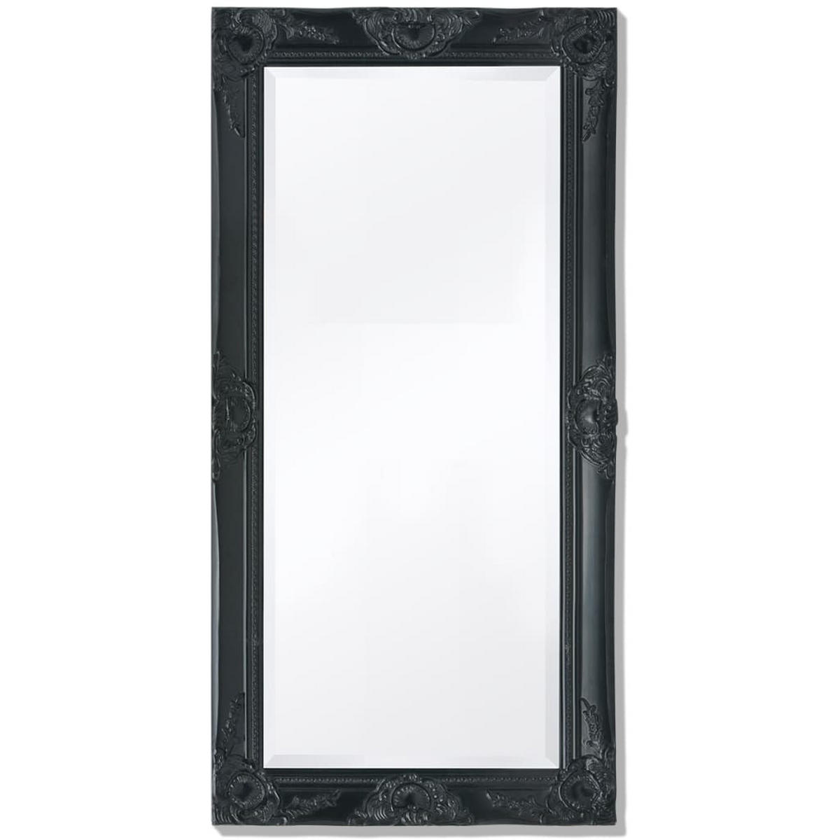 WANDSPIEGEL im Barock-Stil 100x50 cm Schwarz - Schwarz, Holz (50/100/1cm) - furnicato