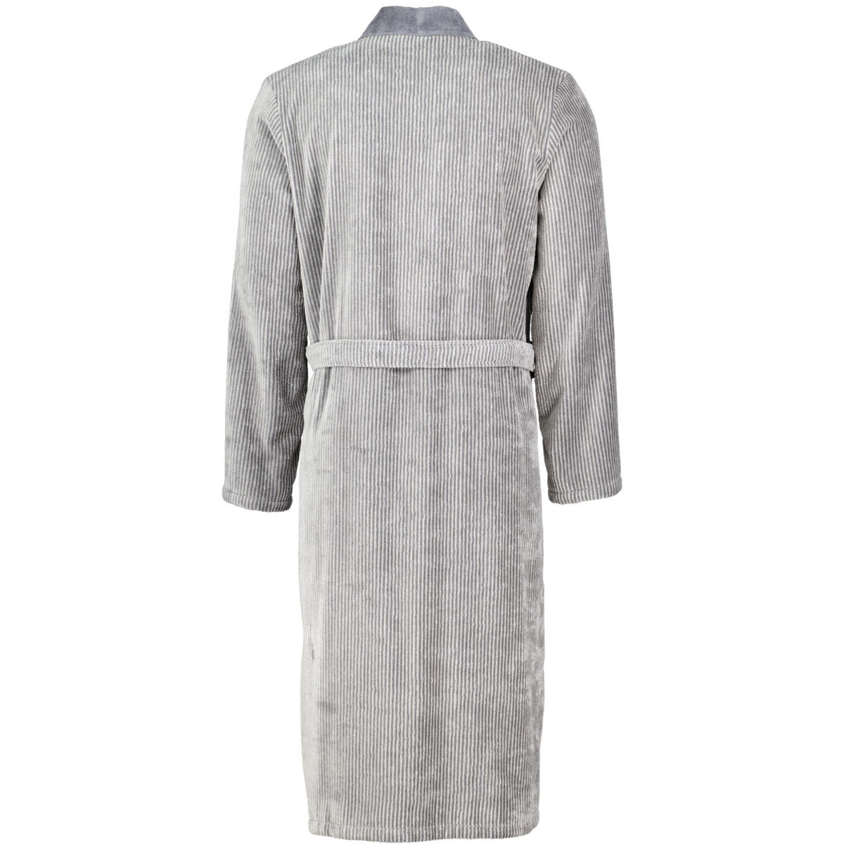 BADEMANTEL HERREN KIMONO LUXURY HOME 5840 STEIN - 37 - Grau, Textil (Snull) - Cawoe