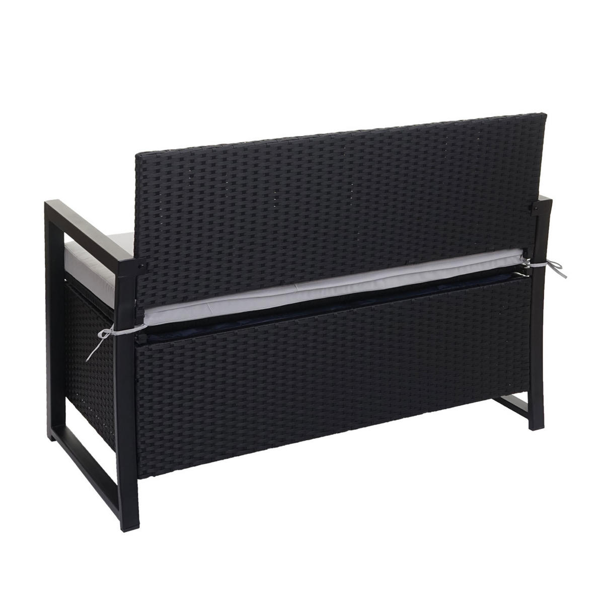 SITZBANK 2er 87x117x57cm Anthrazit/Grau - Anthrazit, Metall (117/87/57cm) - PROREGAL
